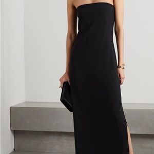 Theory Strapless Crepe Midi Dress